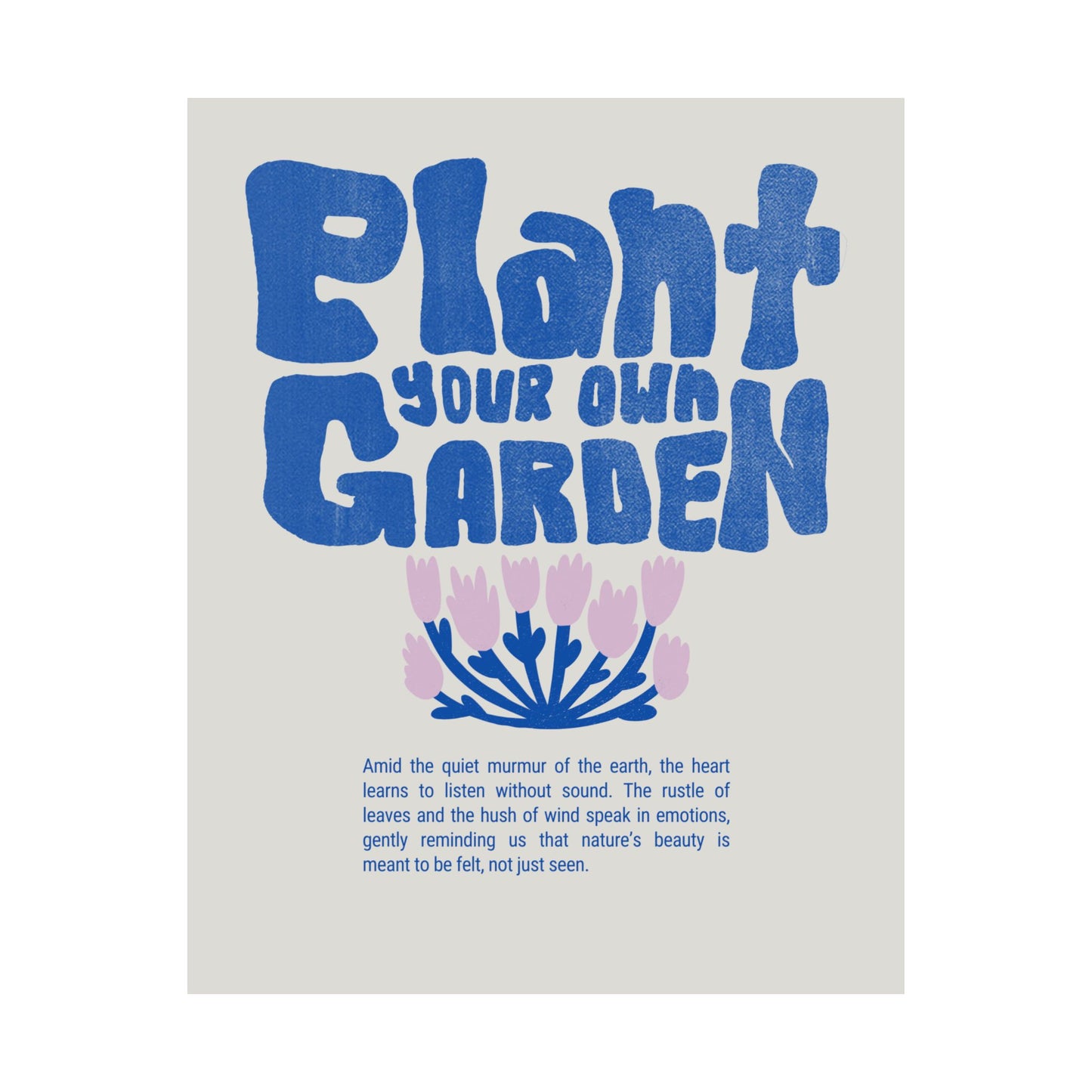 Plant your own garden Poster