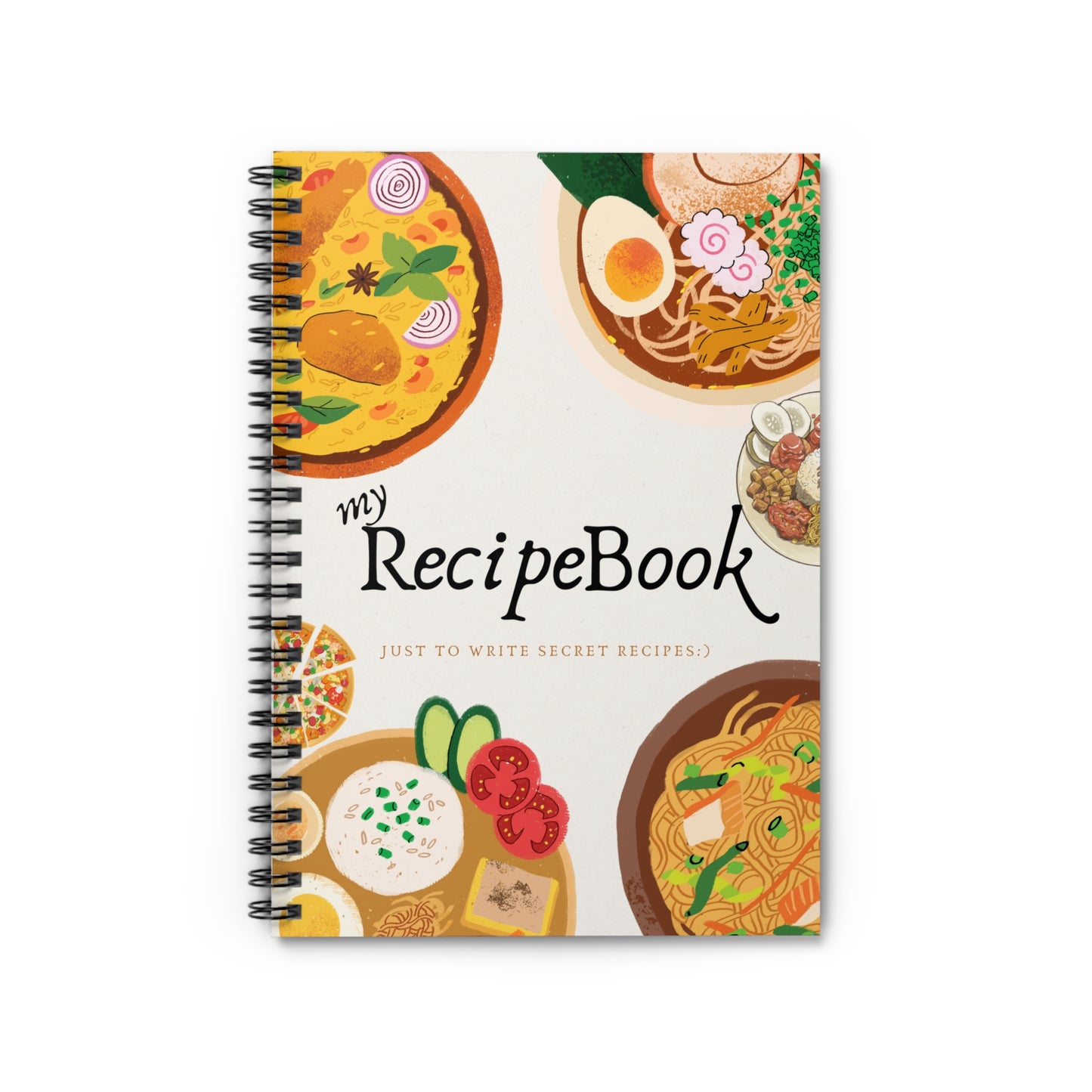 Spiral Notebook - Ruled Line Recipe Notebook
